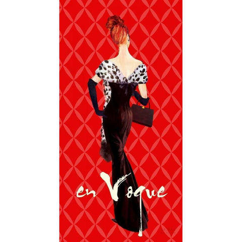 EnVogueFashionIllustration In Red Black Modern Wood Framed Art Print by Art Atelier Alliance