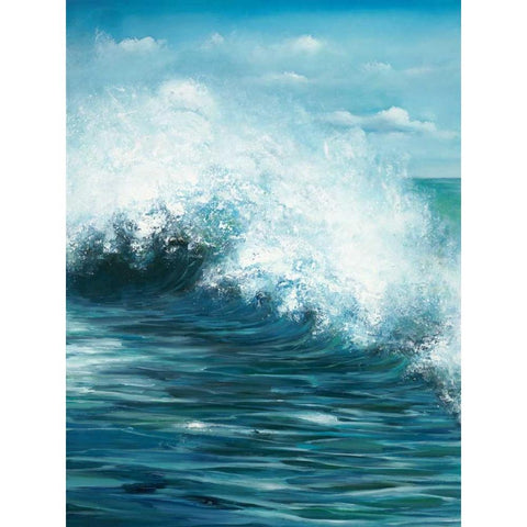 Coastal Wave 1 Gold Ornate Wood Framed Art Print with Double Matting by Art Atelier Alliance