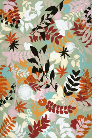 Leaves of Joy 1 Black Ornate Wood Framed Art Print with Double Matting by Art Atelier Alliance