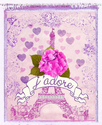 Pretty Paris Polaroid 2 White Modern Wood Framed Art Print with Double Matting by Amori, Miyo
