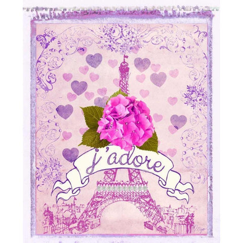 Pretty Paris Polaroid 2 White Modern Wood Framed Art Print by Amori, Miyo