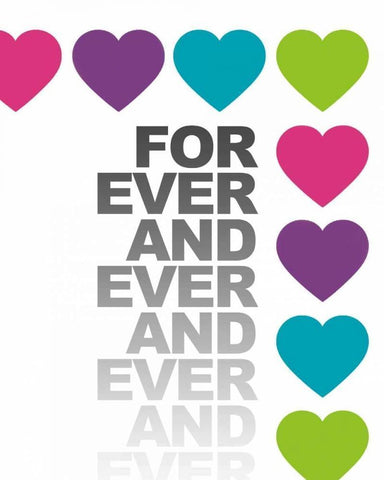 For Ever and Ever White Modern Wood Framed Art Print with Double Matting by Amori, Miyo