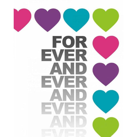 For Ever and Ever Black Modern Wood Framed Art Print with Double Matting by Amori, Miyo