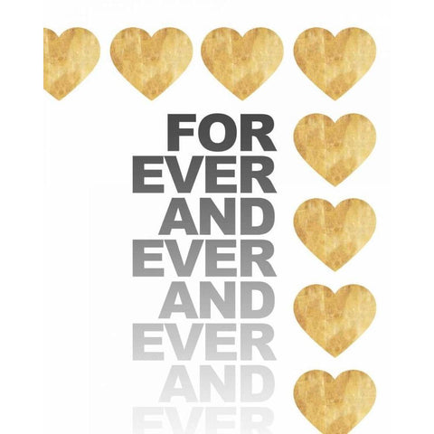 Love For Ever and Ever White Modern Wood Framed Art Print by Amori, Miyo