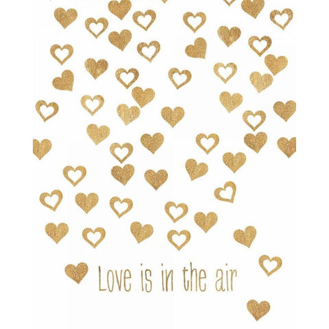 Love Is in the Air Gold Ornate Wood Framed Art Print with Double Matting by Amori, Miyo