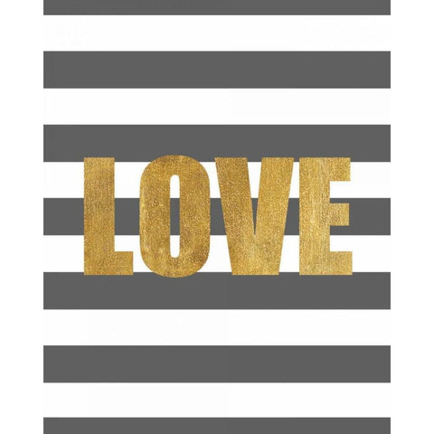 Shiny Big Love Black Modern Wood Framed Art Print by Amori, Miyo