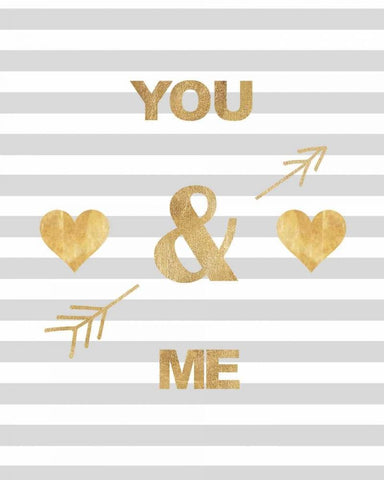 You Me And Cupid White Modern Wood Framed Art Print with Double Matting by Amori, Miyo