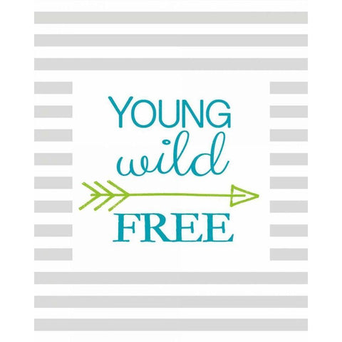 Young Wild Free Gold Ornate Wood Framed Art Print with Double Matting by Amori, Miyo