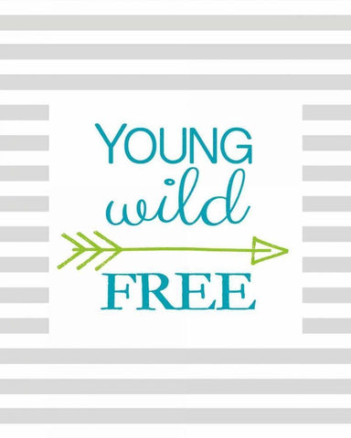 Young Wild Free White Modern Wood Framed Art Print with Double Matting by Amori, Miyo