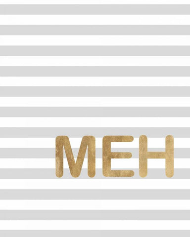 Meh White Modern Wood Framed Art Print with Double Matting by Amori, Miyo
