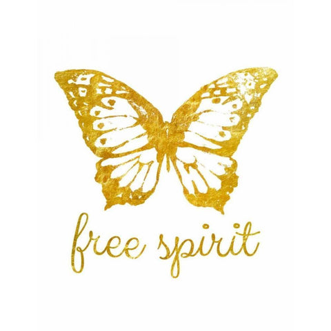 Free Spirit Butterfly White Modern Wood Framed Art Print by Amori, Miyo