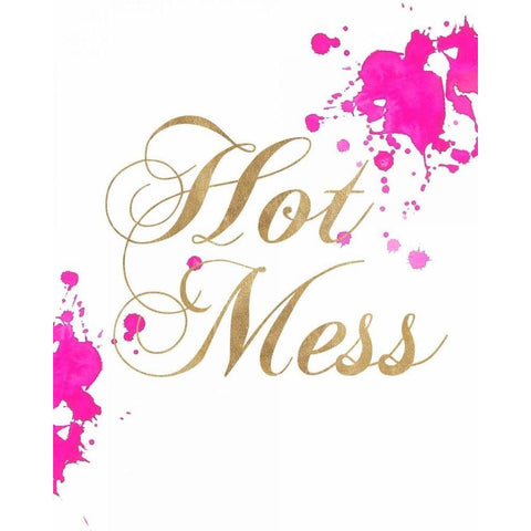 Hot Mess Gold Ornate Wood Framed Art Print with Double Matting by Amori, Miyo