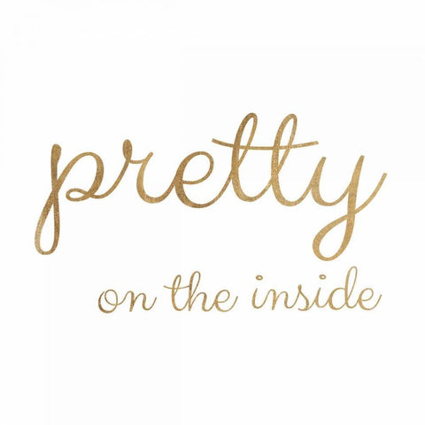 Pretty on the Inside White White Modern Wood Framed Art Print by Amori, Miyo
