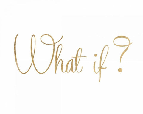 What If? Black Ornate Wood Framed Art Print with Double Matting by Amori, Miyo