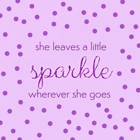 She Leaves A Little Sparkle Black Modern Wood Framed Art Print with Double Matting by Amori, Miyo