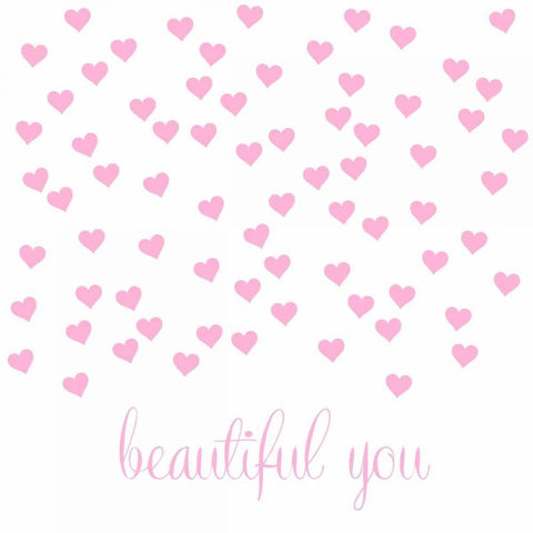 Beautiful You White Modern Wood Framed Art Print by Amori, Miyo