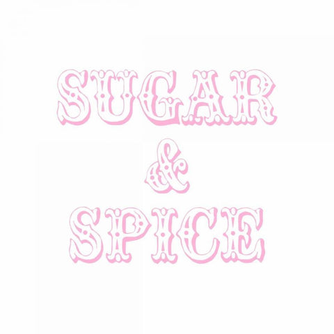 Sugar And Spice Pink White Modern Wood Framed Art Print by Amori, Miyo