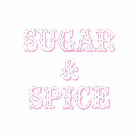 Sugar And Spice Pink Black Ornate Wood Framed Art Print with Double Matting by Amori, Miyo