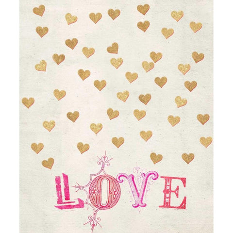 Romance Collection Love Gold Ornate Wood Framed Art Print with Double Matting by Amori, Miyo