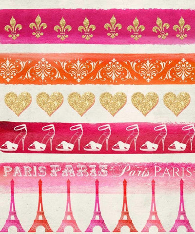 Romance Collection Pattern White Modern Wood Framed Art Print with Double Matting by Amori, Miyo