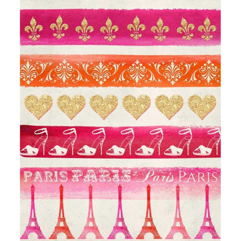 Romance Collection Pattern White Modern Wood Framed Art Print by Amori, Miyo