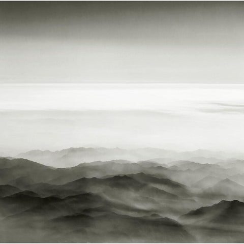 Mist and Mood Black Modern Wood Framed Art Print by Scott, Avery