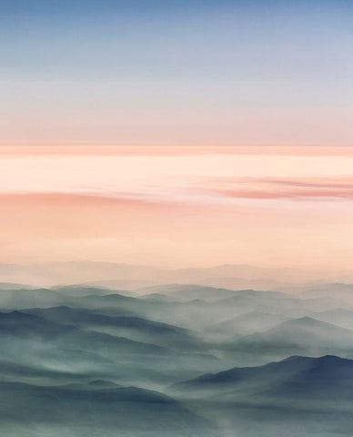 Between Earth and Sky 2 White Modern Wood Framed Art Print with Double Matting by Scott, Avery