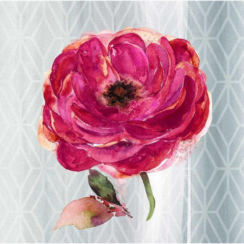 Blooming Beautiful Black Modern Wood Framed Art Print with Double Matting by Jing, Jin