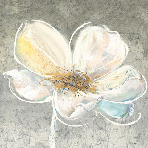 Essence White Modern Wood Framed Art Print by Jing, Jin