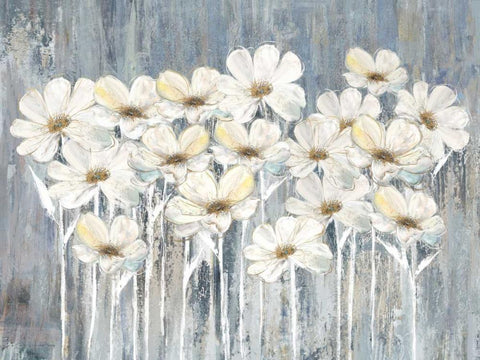 Simplicity Garden Black Ornate Wood Framed Art Print with Double Matting by Jing, Jin