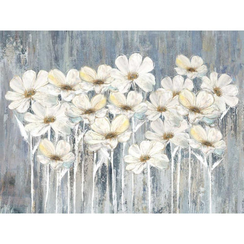 Simplicity Garden Black Modern Wood Framed Art Print by Jing, Jin