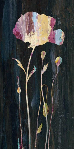 Marble Garden Flower 3 White Modern Wood Framed Art Print with Double Matting by Jing, Jin