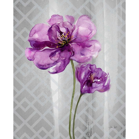 Trellis Floral2 White Modern Wood Framed Art Print by Jing, Jin