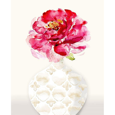 Splash of Petals 2 White Modern Wood Framed Art Print by Jing, Jin