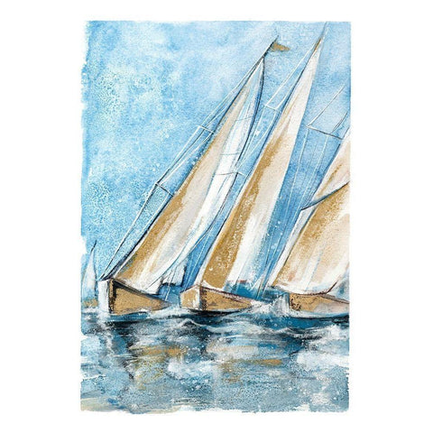 Windward White Modern Wood Framed Art Print by Jing, Jin