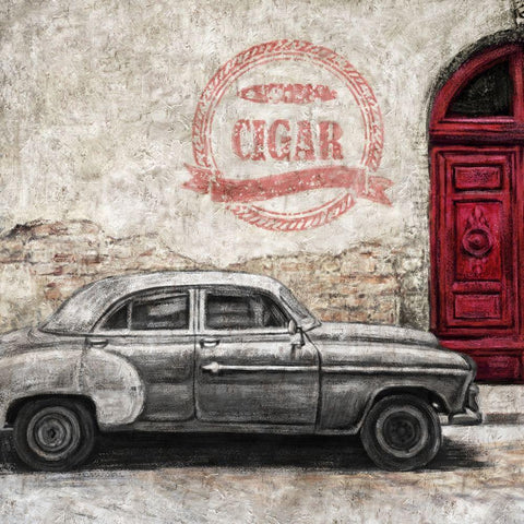 Streets of Havana1 Gold Ornate Wood Framed Art Print with Double Matting by Zheng, James