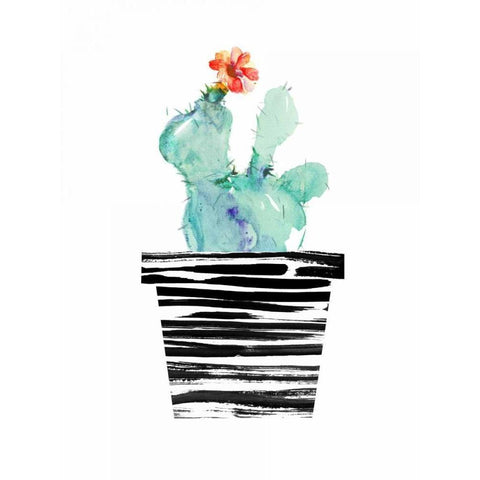 Petit Cactus Black Modern Wood Framed Art Print by London, Dakota