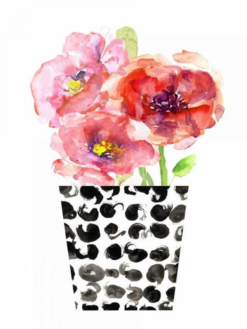 Black and White and Nice White Modern Wood Framed Art Print with Double Matting by London, Dakota