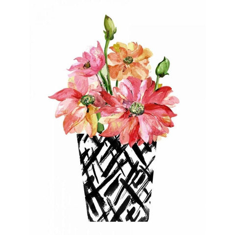 Black and White and Pretty Black Modern Wood Framed Art Print by London, Dakota