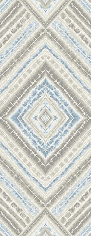 Blye Global Diamond Pattern White Modern Wood Framed Art Print with Double Matting by Grey, Marielle
