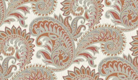 jacobian Paisley Pattern Black Ornate Wood Framed Art Print with Double Matting by Grey, Marielle