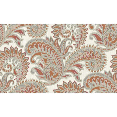 jacobian Paisley Pattern Gold Ornate Wood Framed Art Print with Double Matting by Grey, Marielle