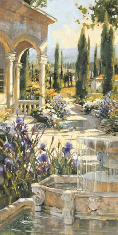 Echoes of Tuscany 1 White Modern Wood Framed Art Print with Double Matting by Simandle, Marilyn