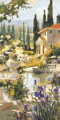 Echoes of Tuscany 2 White Modern Wood Framed Art Print with Double Matting by Simandle, Marilyn