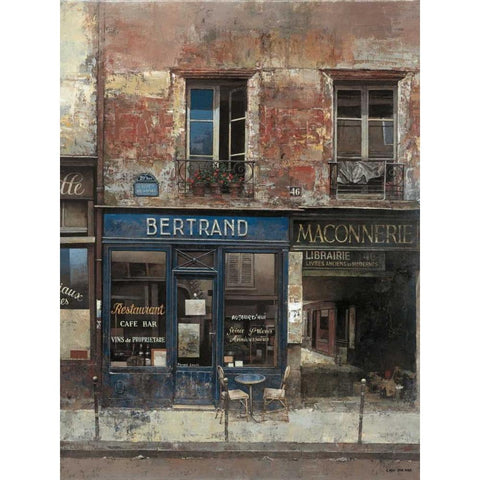 Bertrand White Modern Wood Framed Art Print by Hak, Chiu Tak