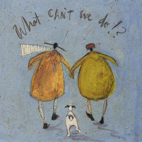 What Cant We Do!? White Modern Wood Framed Art Print with Double Matting by Toft, Sam