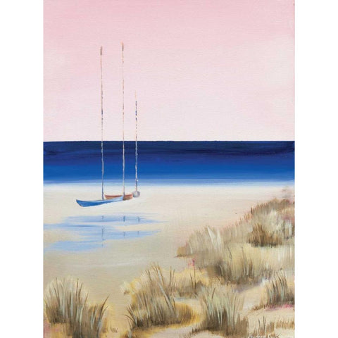 Blue Water Black Modern Wood Framed Art Print with Double Matting by Cook, Andrea