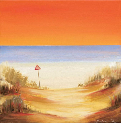 Sunset soon White Modern Wood Framed Art Print with Double Matting by Cook, Andrea