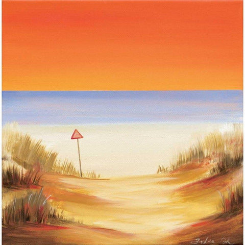 Sunset soon Black Modern Wood Framed Art Print with Double Matting by Cook, Andrea