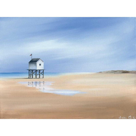Beachhouse I White Modern Wood Framed Art Print by Cook, Andrea